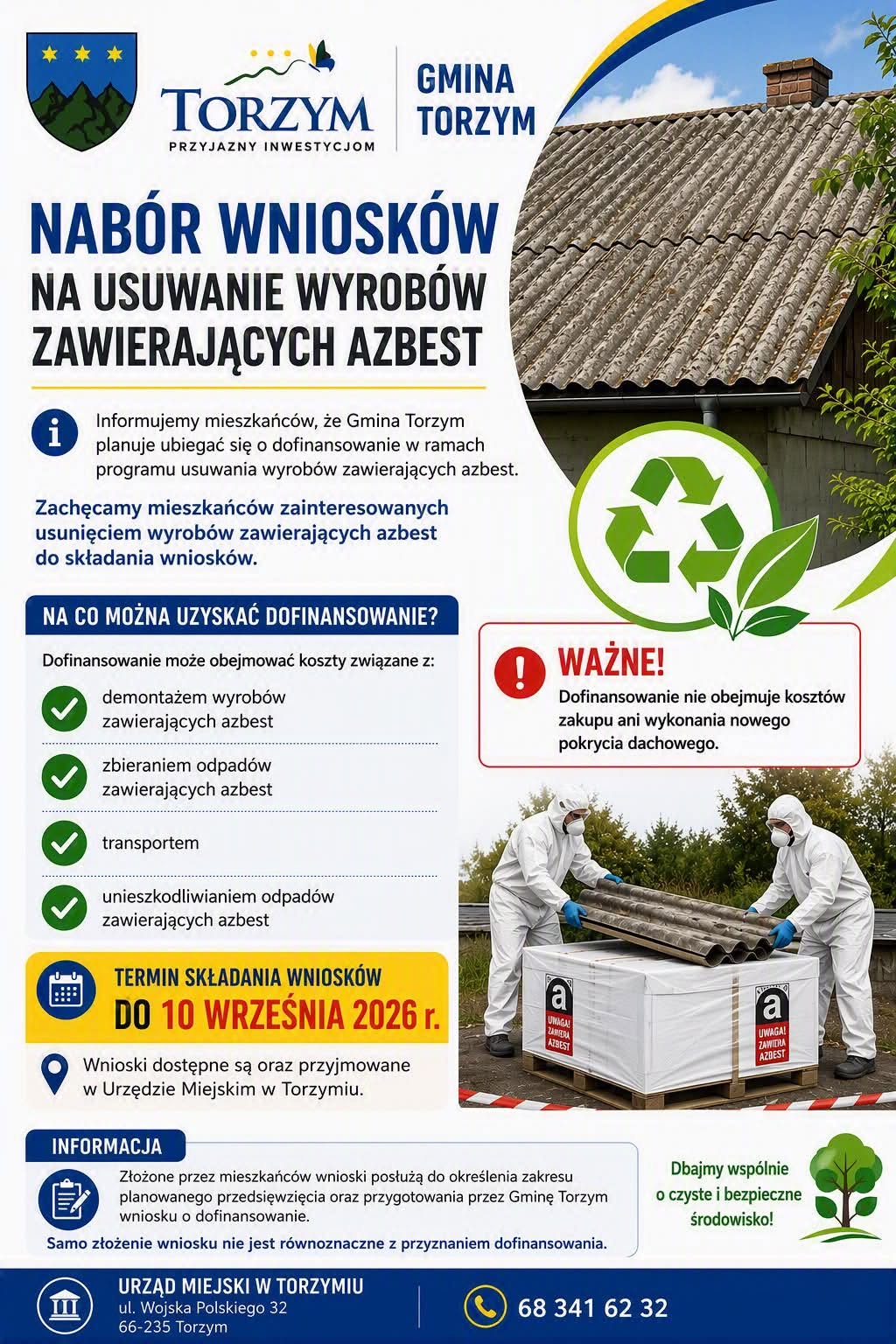 Nab&oacute;r wniosk&oacute;w na&nbsp;usuwanie materiał&oacute;w zawierających azbest