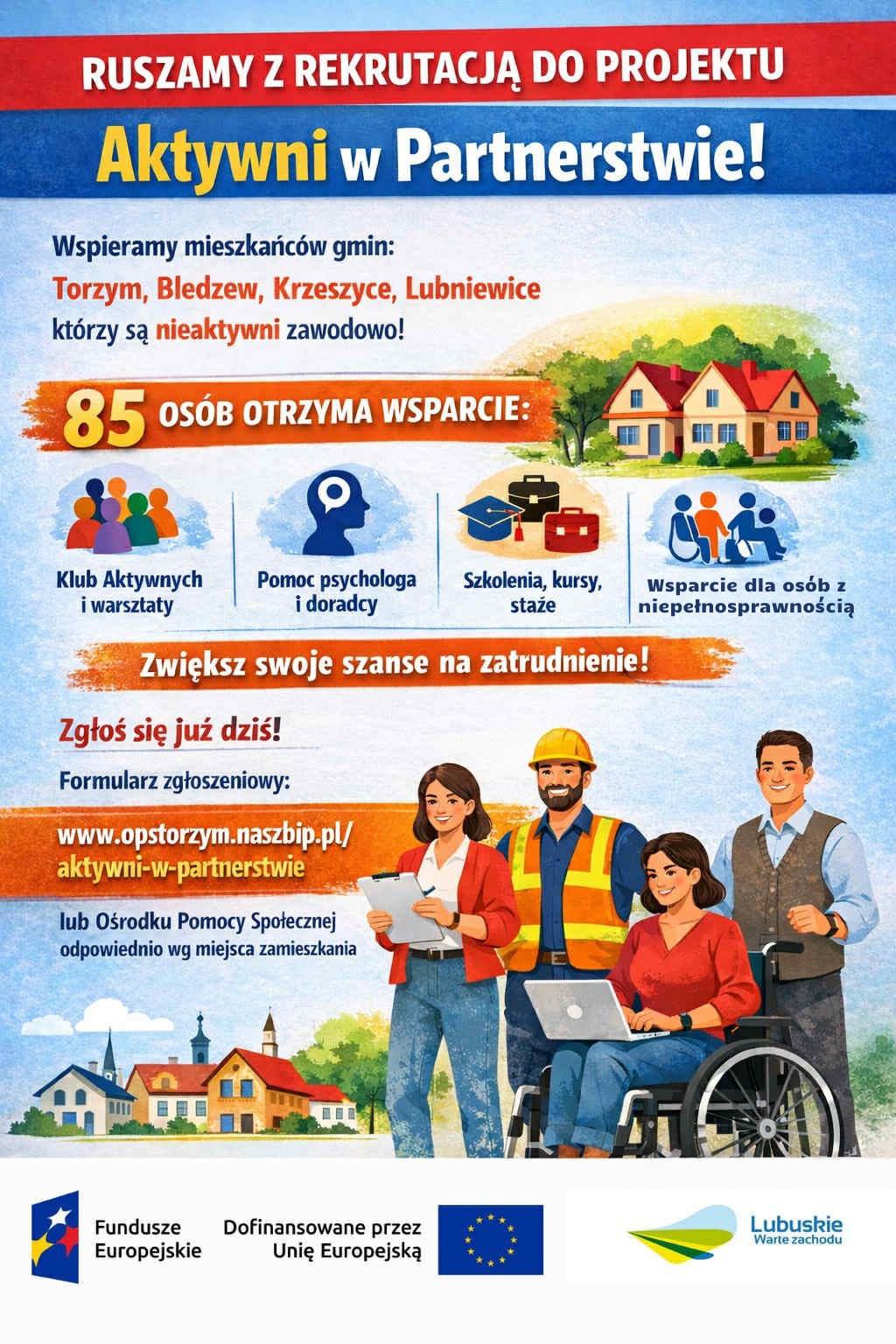 Plakat programu Aktywni w&nbsp;partnerstwie