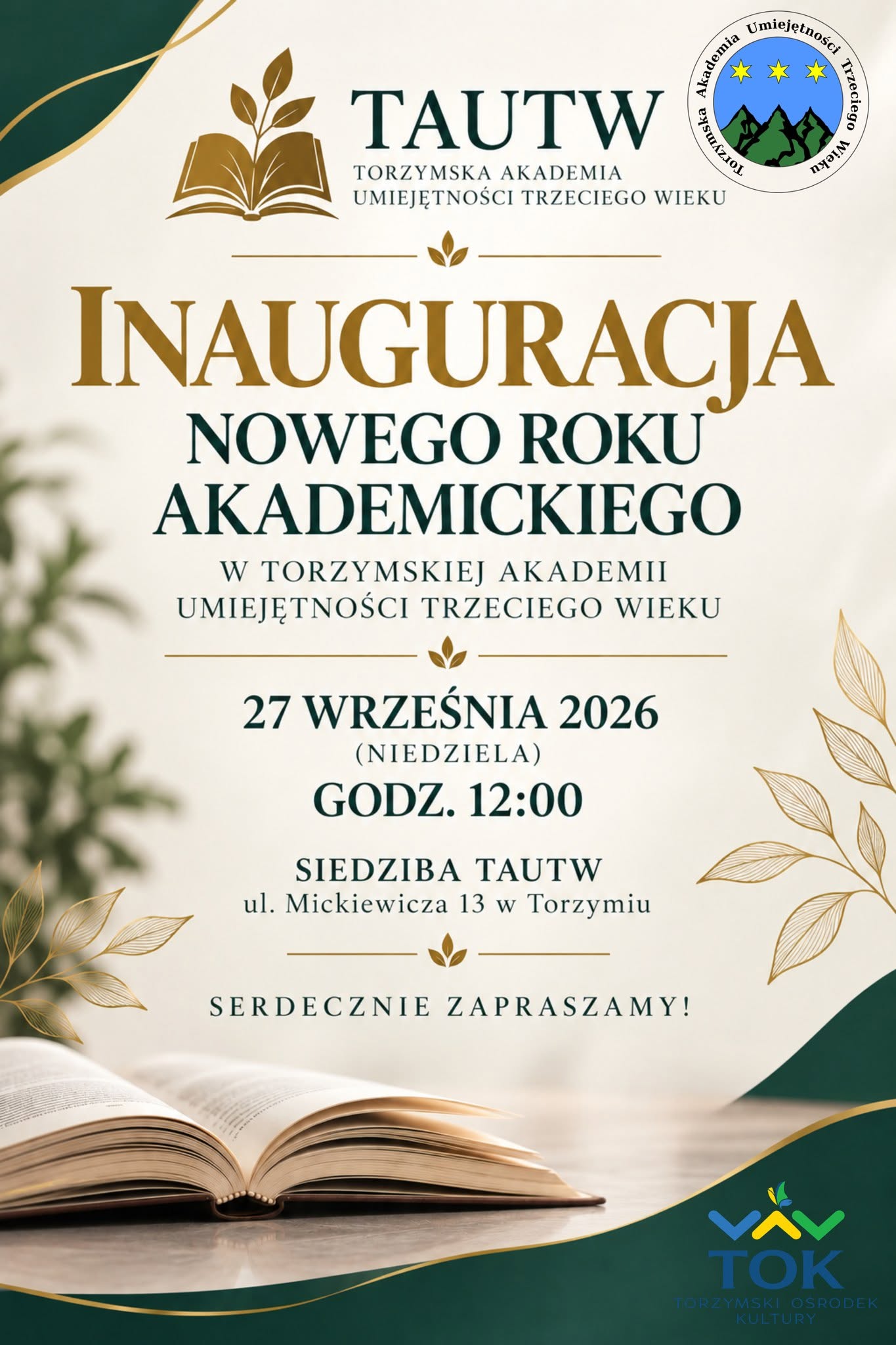 Inauguracja roku akademickiego TAUTW