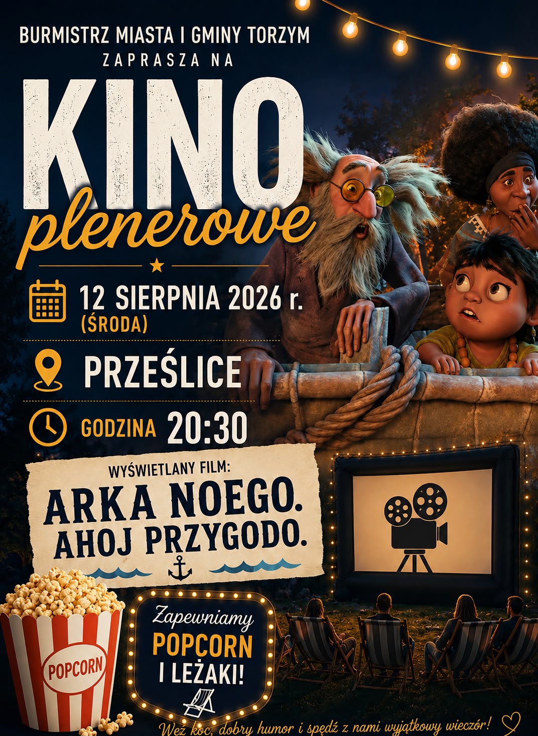 Kino plenerowe w&nbsp;Prześlicach 12 sierpnia godz 20_30