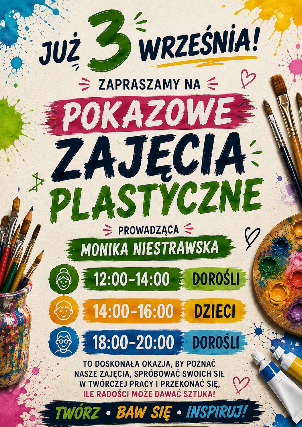 Pokazowe zajęcia plastyczne 3 września w&nbsp;Torzymiu