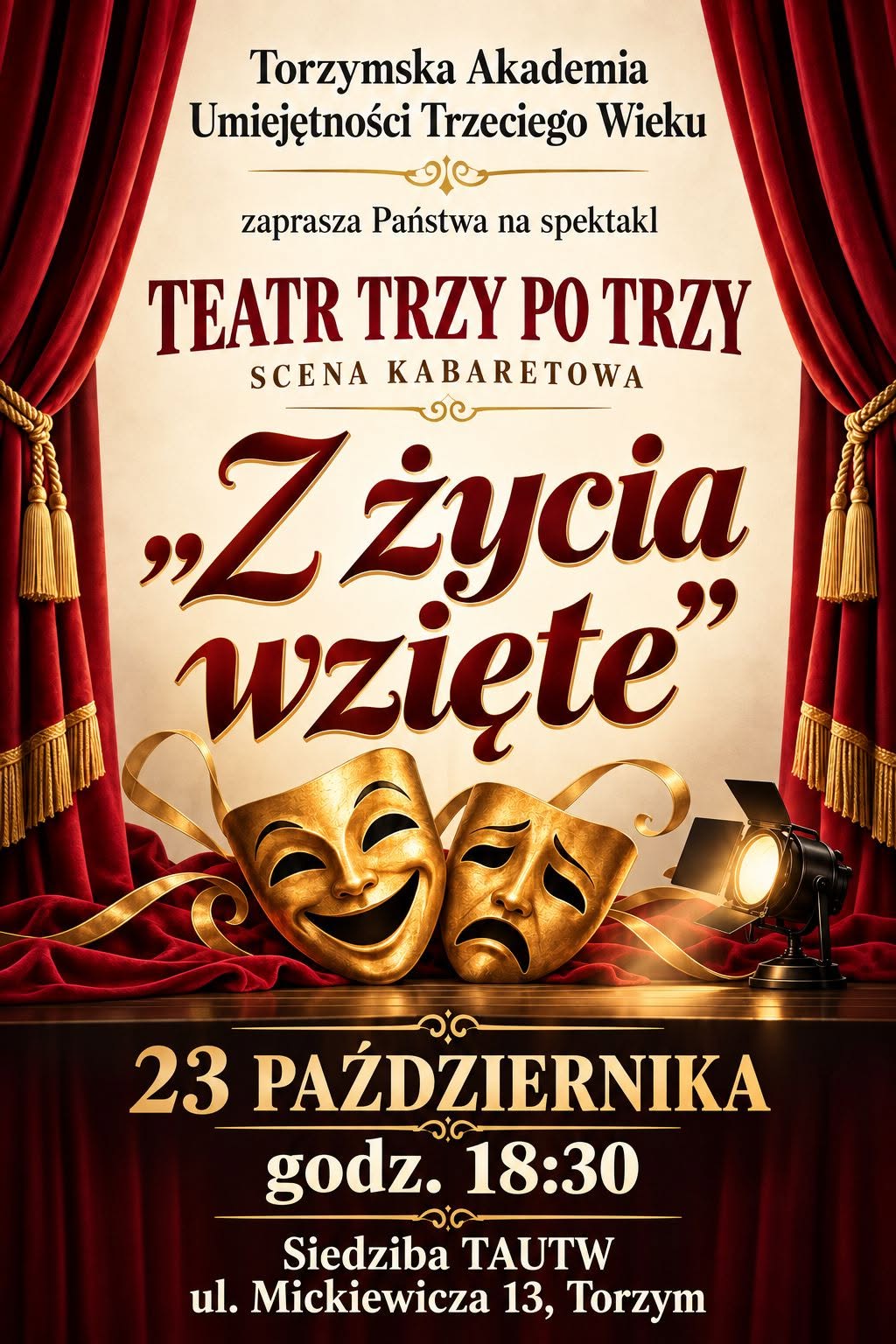 Spektakl teatralny TAUTW - Z życia wzięte - plakat