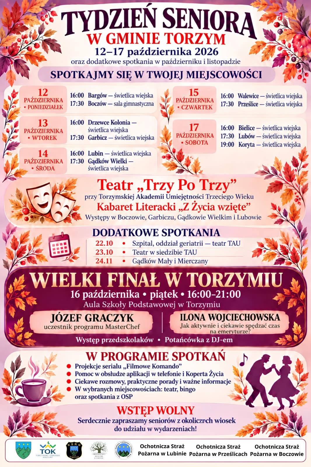 Tydzień seniora w&nbsp;gminie Torzym program
