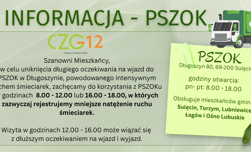 PSZOK - informacja o utrudnieniach