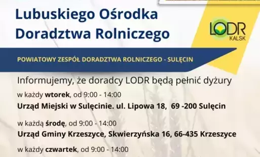 Zdjęcie do Skorzystaj z pomocy doradc&oacute;w Lubuskiego Ośrodka Doradztwa Rolniczego